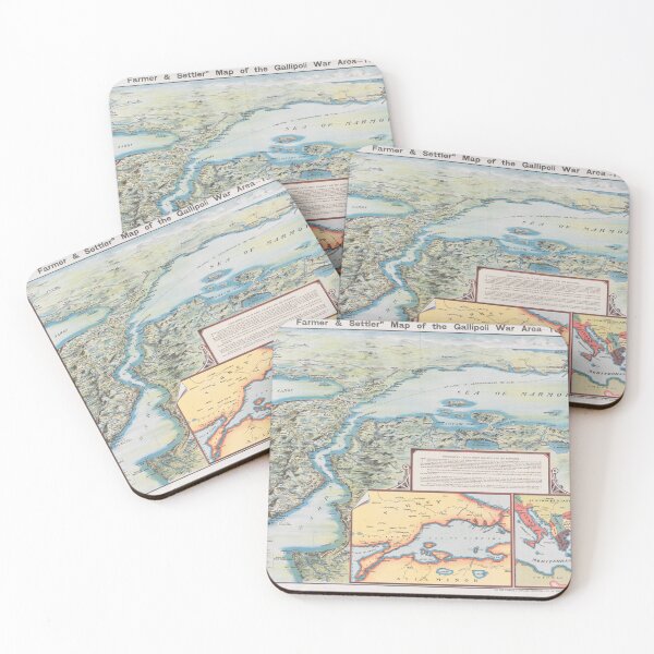 Item preview, Vintage Gallipoli Campaign Map (1915) WWI Dardanelles Battlefield designed and sold by BravuraMedia.