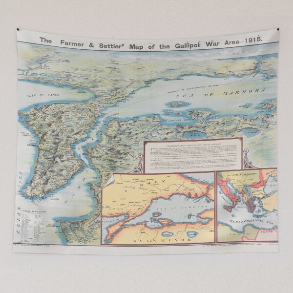 Item preview, Vintage Gallipoli Campaign Map (1915) WWI Dardanelles Battlefield designed and sold by BravuraMedia.