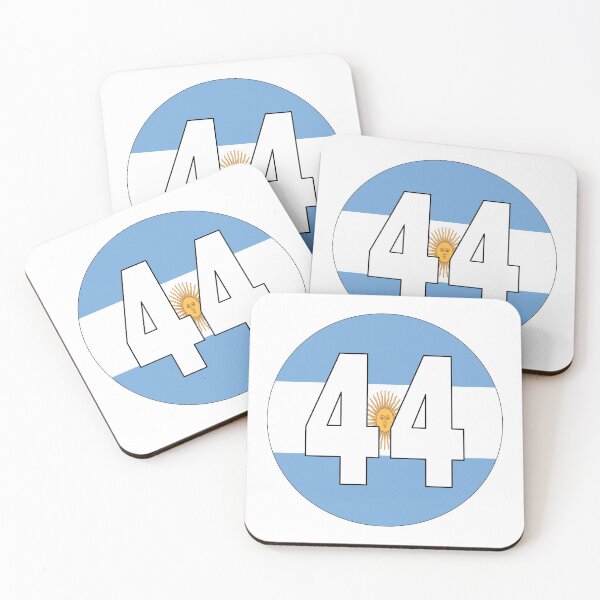 Item preview, Number 44 with Argentina flag on the background designed and sold by AllShirts21.