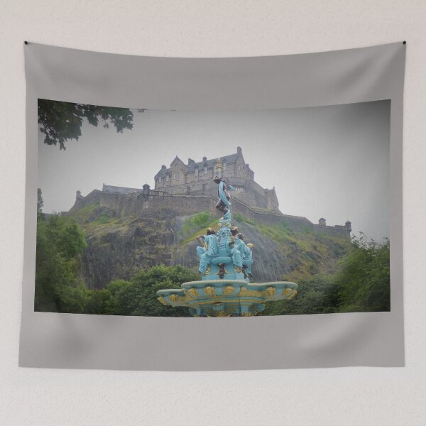 Item preview, Edinburgh Castle and Ross Fountain  designed and sold by WanderingBark.
