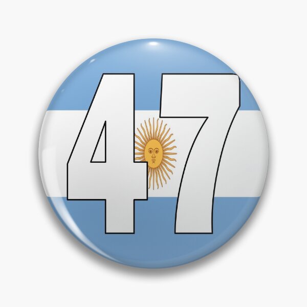 Item preview, Number 47 with Argentina flag on the background designed and sold by AllShirts21.