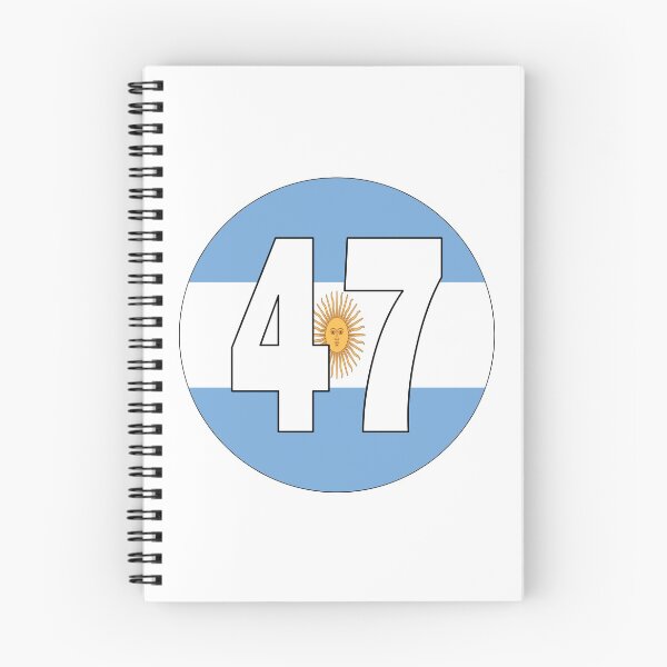 Artikelvorschau, Nummer 47 mit argentinischer Flagge im Hintergrund entworfen und verkauft von AllShirts21.