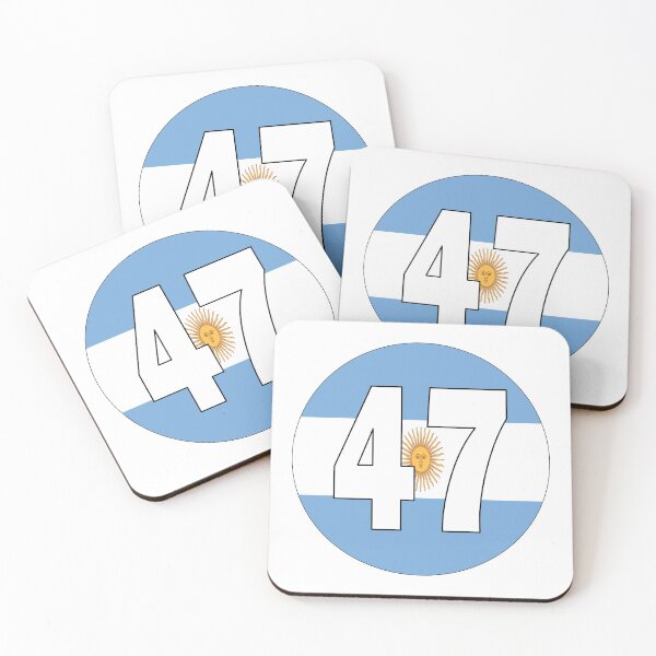 Item preview, Number 47 with Argentina flag on the background designed and sold by AllShirts21.