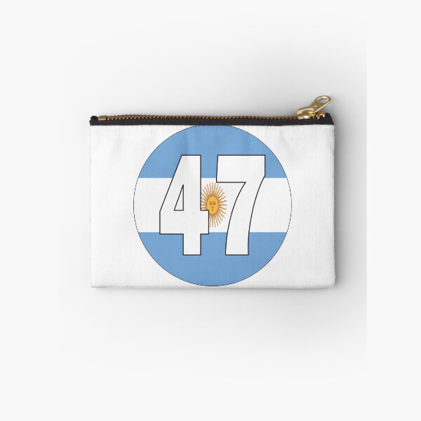 Item preview, Number 47 with Argentina flag on the background designed and sold by AllShirts21.