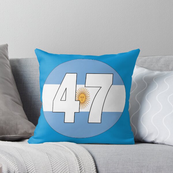 Item preview, Number 47 with Argentina flag on the background designed and sold by AllShirts21.