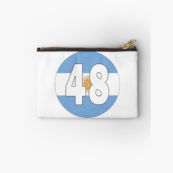 Item preview, Number 48 with Argentina flag on the background designed and sold by AllShirts21.