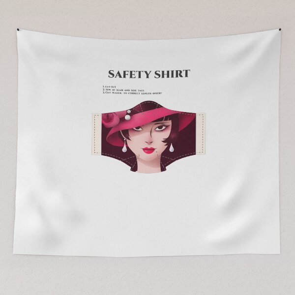 Item preview, Covid mask pattern Tshirt Parisian lady designed and sold by domdjs4239.