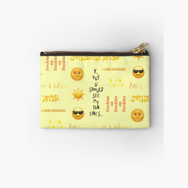 Item preview, Summer Beach Enthusiast Tan Lines Sunshine Sticker Variety Pack Ombré Groovy Gradient Bubble Letters Orange and Yellow Sunshine and Sunglasses Emojis  designed and sold by byemma.