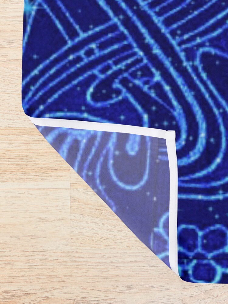 Alternate view of An Art Nouveau Night Sky Shower Curtain