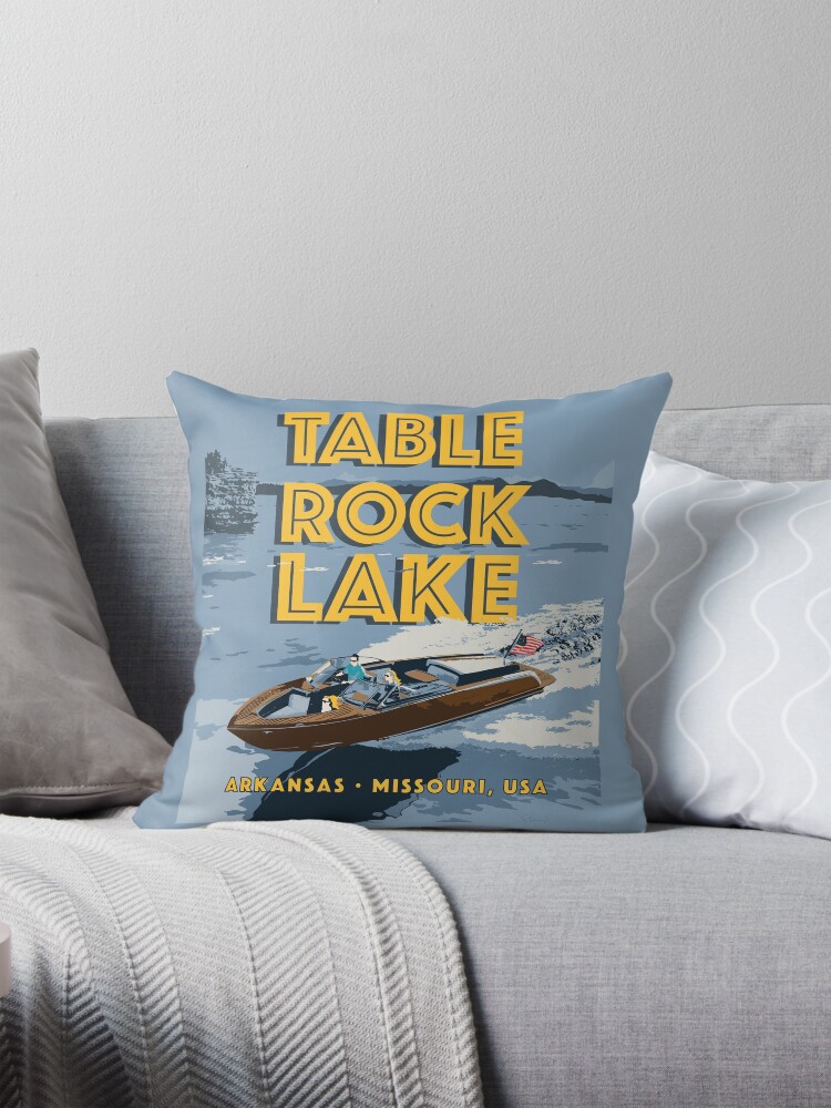 Thumbnail 1 of 4, Pillow, Table Rock Lake, Arkansas, Missouri designed and sold by sreimer.