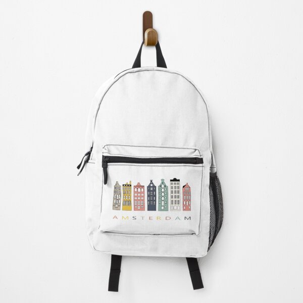 Amsterdam colorful canal houses Backpack