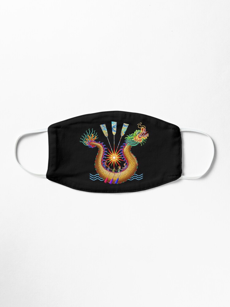 Alternate view of Gold Dragon Boat Racing Mask