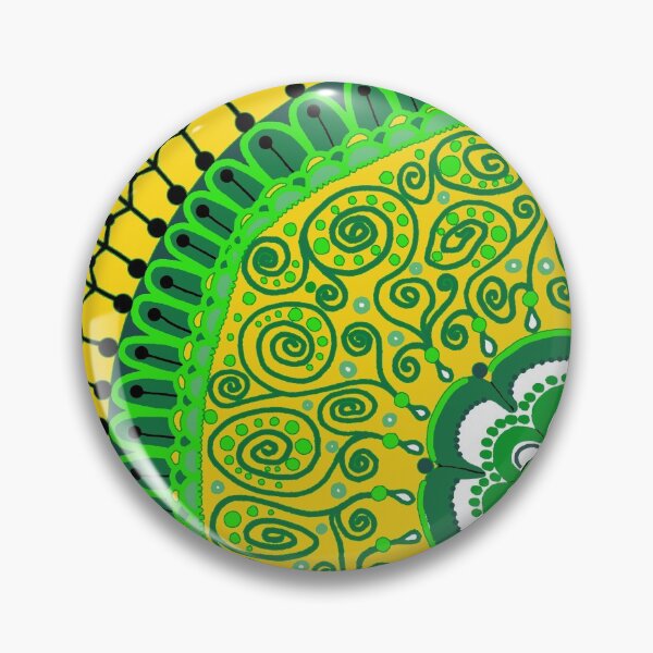 Item preview, Green and Yellow Mandala designed and sold by Clare Wuellner.