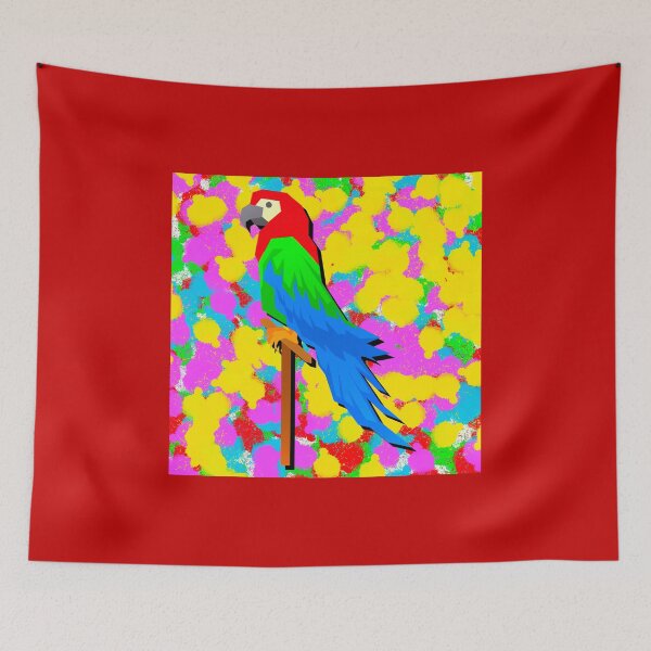 Item preview, Parrot Bird Pop Colour/Color Background Tie Dye Funky designed and sold by IBMClothing.
