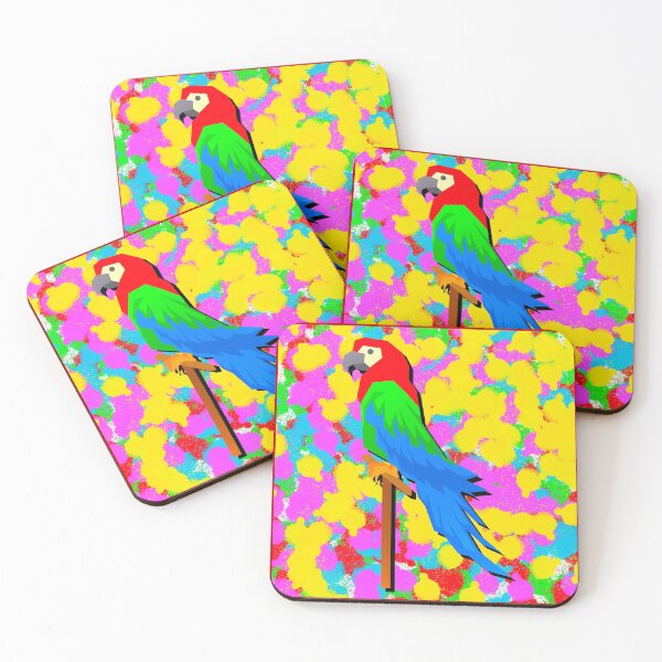 Item preview, Parrot Bird Pop Colour/Color Background Tie Dye Funky designed and sold by IBMClothing.