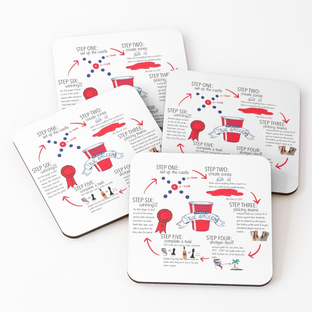 True American Rules Coasters (Set of 4)