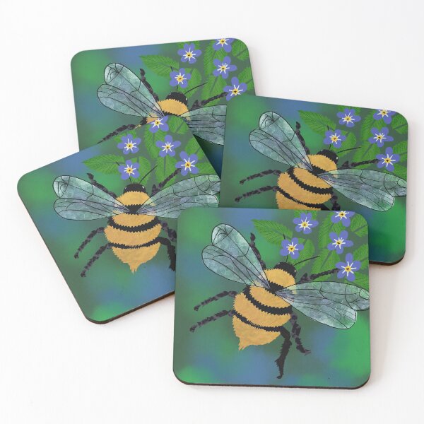Item preview, Happy birthday bee with forget me nots designed and sold by Rae-of-sunsh1ne.