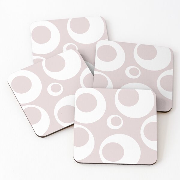 Item preview, Cashmere pastel soft pink and white circles designed and sold by HTPOP.