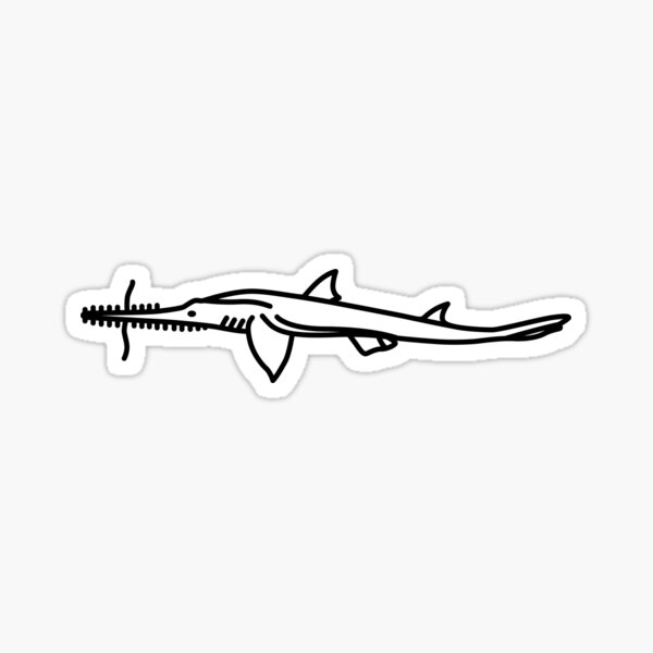 "Longnose Saw Shark" Sticker for Sale by Radradrad | Redbubble