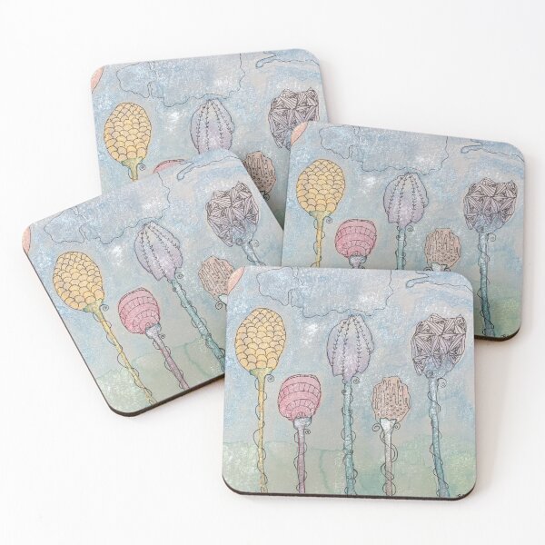 Item preview, 7 Watercolor Doodle Flowers designed and sold by TheDoodleNurse.