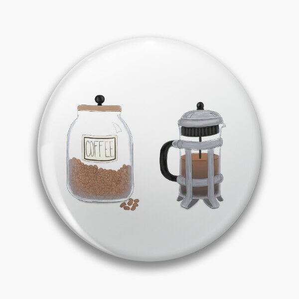 Item preview, Jar of Coffee Beans and French Press designed and sold by niccdefilippis.