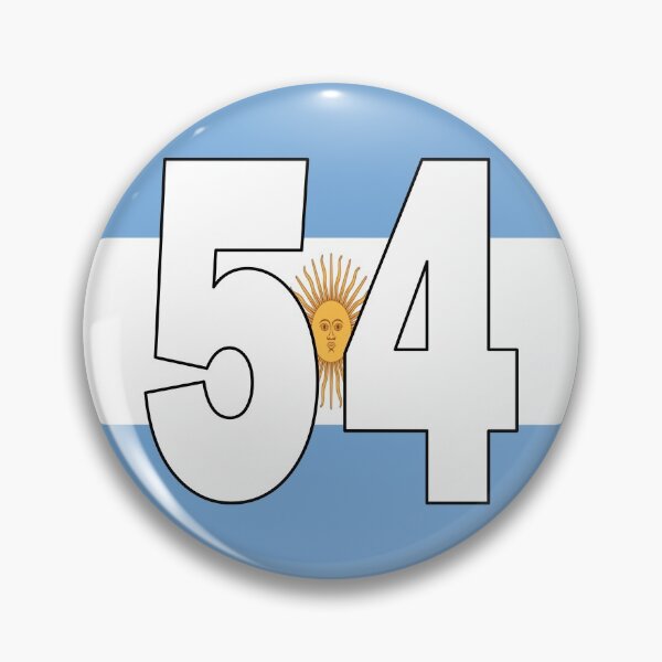 Item preview, Number 54 with Argentina flag on the background designed and sold by AllShirts21.