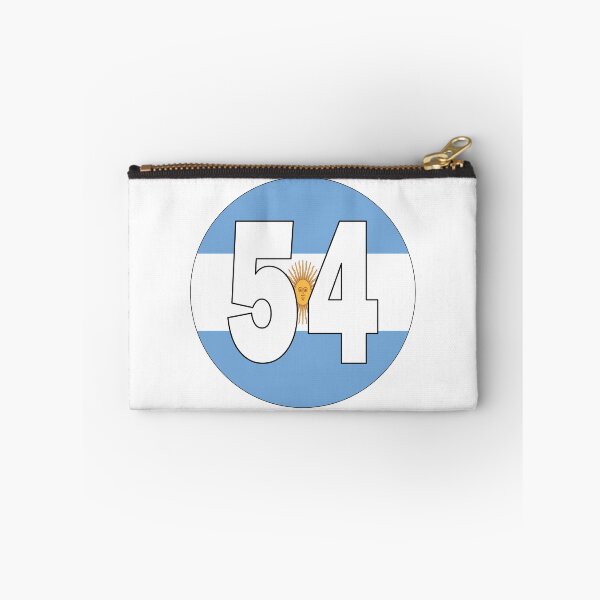 Item preview, Number 54 with Argentina flag on the background designed and sold by AllShirts21.
