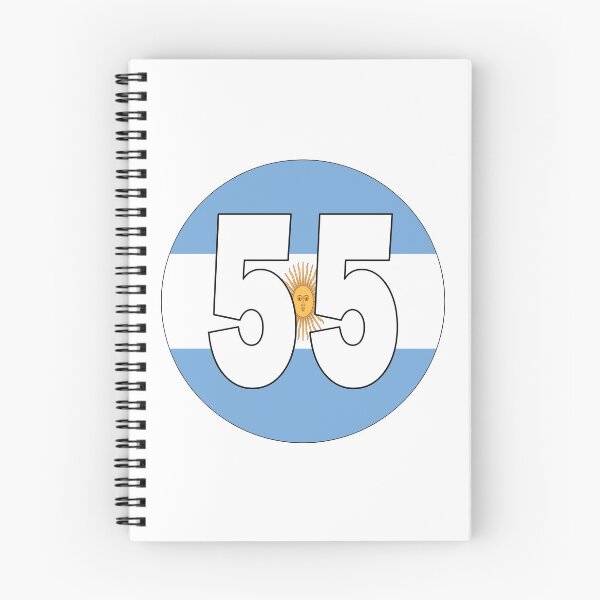 Item preview, Number 55 with Argentina flag on the background designed and sold by AllShirts21.