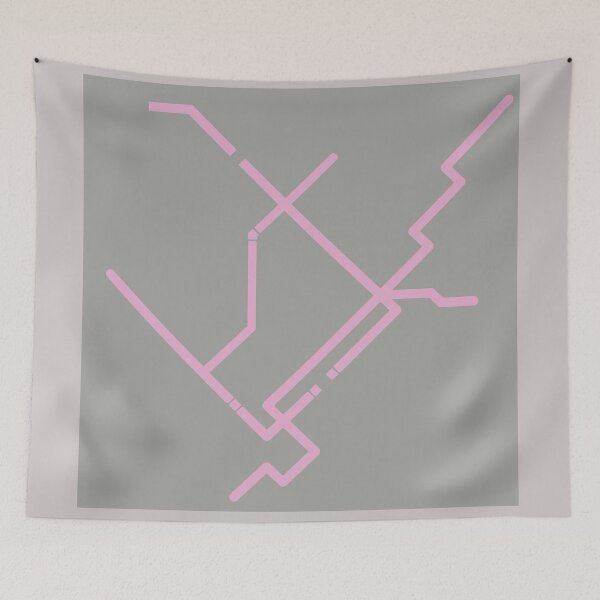 Item preview, MONTREAL Subway Map Art 2 designed and sold by jessephotoart.