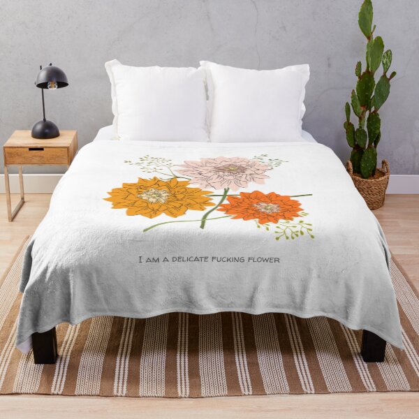 Item preview, Funny Flower I Am A Delicate Flower Pink & Orange Floral Humor Gift designed and sold by AlwaysGrowing.
