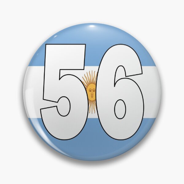 Item preview, Number 56 with Argentina flag on the background designed and sold by AllShirts21.
