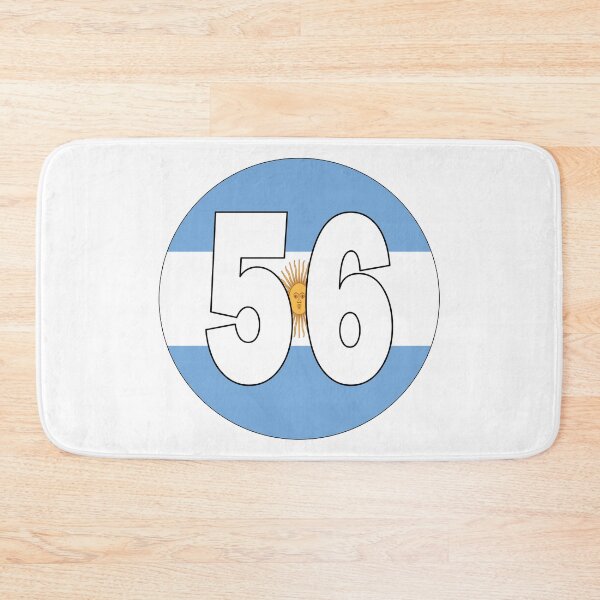 Item preview, Number 56 with Argentina flag on the background designed and sold by AllShirts21.