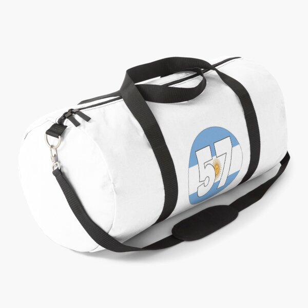 Item preview, Number 57 with Argentina flag on the background designed and sold by AllShirts21.