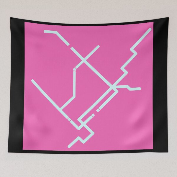 Item preview, MONTREAL Subway Map Art 3 designed and sold by jessephotoart.