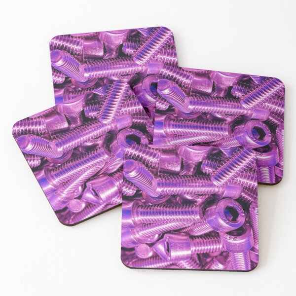 Item preview, Purple Screws Bolts Steel Metal Glossy Shiny Abstract designed and sold by TheGreekGuy.