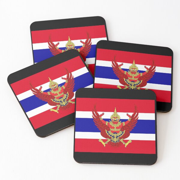 Item preview, Black Thailand coat of arms flag designed and sold by AidanMDesigns.