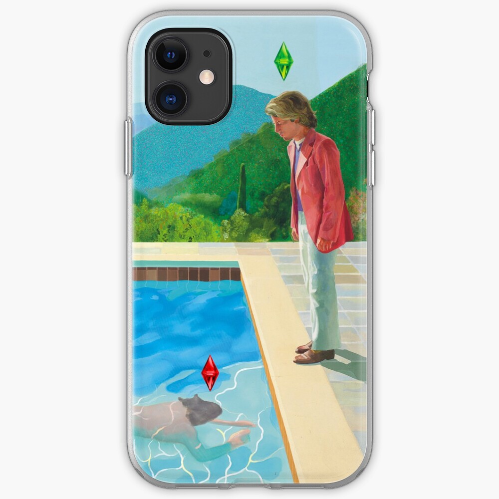 David Hockney Sims remake iPhone Case & Cover
