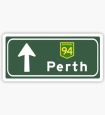 Perth, Road Sign, Australia Sticker