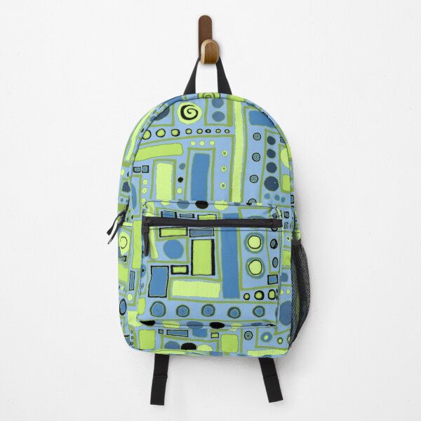 Item preview, Funky Maze ~ Cornflower Blue and Tea Green designed and sold by Clare Wuellner.
