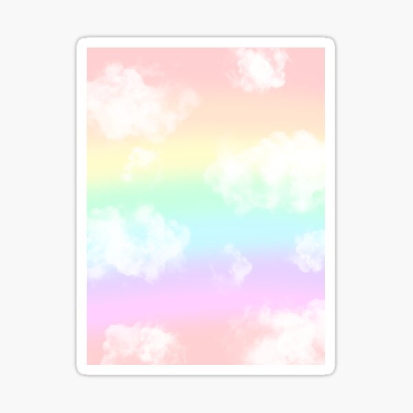Pegatinas Arco Iris En Colores Pastel Redbubble