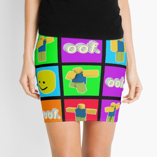 Roblox Memes Pattern All The Noobs Oof Yeet Dab Dabbing Do You Are Have Stupid Smug Dance Mini Skirt By Smoothnoob Redbubble - roblox big legs person