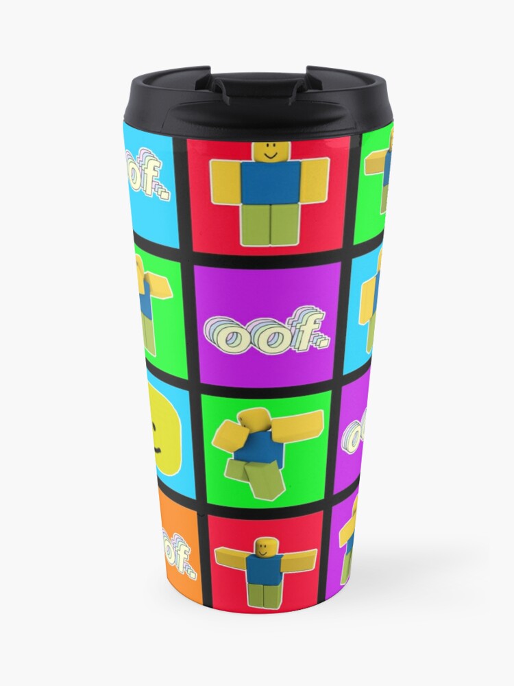 Roblox Oof Dabbing Dab Noob Pattern Big Head Travel Mug By Smoothnoob Redbubble - roblox oof travel mug