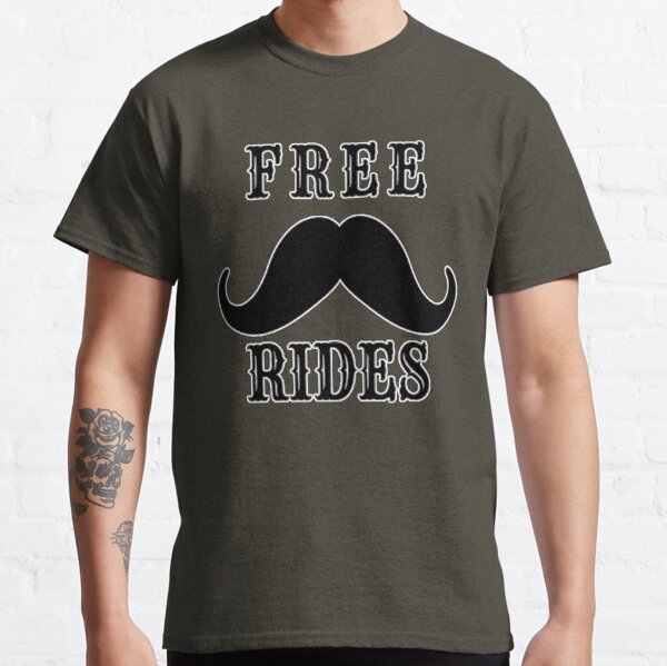 free mustache rides t shirt