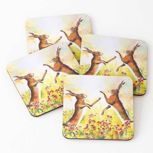 Item preview, PLAYING IN THE POPPIES - BOXING HARES designed and sold by carriemckenzie.