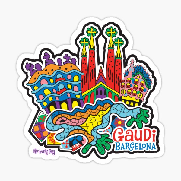 Item preview, Barcelona Magical Gaudi Mosaic Famous Lovely Day Design  designed and sold by Lovely Day.