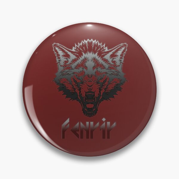 Viking Wolf Pins And Buttons Redbubble - fenrir the nordic wolf roblox