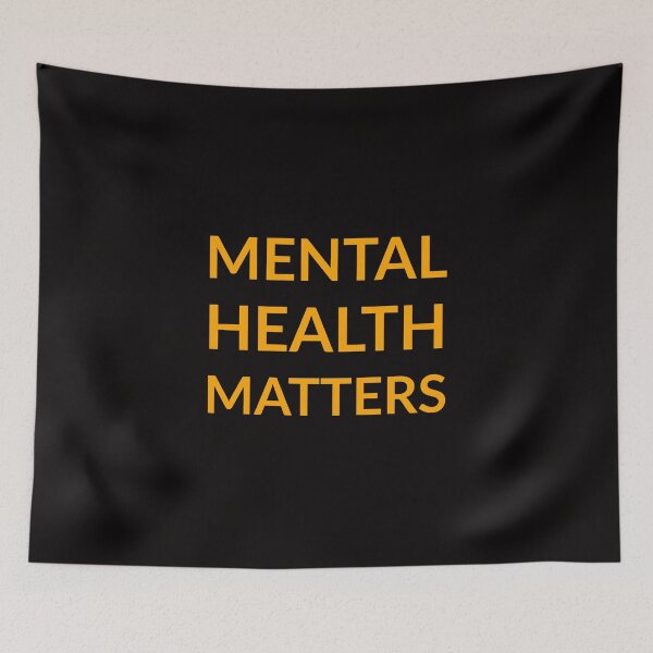 Item preview,  MENTAL HEALTH MATTERS (yellow text) designed and sold by Inspirationmotivation.