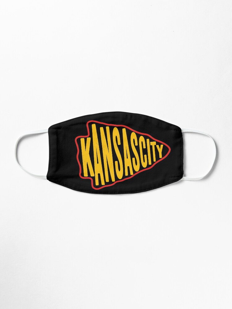 Alternate view of KC Face mask Kansas City facemask KC Kansas City Red Arrowhead 2020 KC Red Kingdom KC Champions Gear Mask
