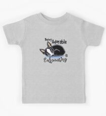 Boston Terrier Being Adorable Kids Tee