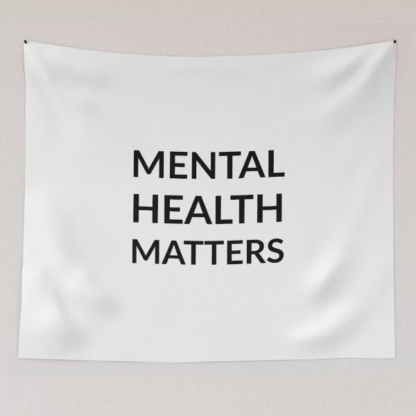 Item preview,  MENTAL HEALTH MATTERS (black and white) designed and sold by Inspirationmotivation.